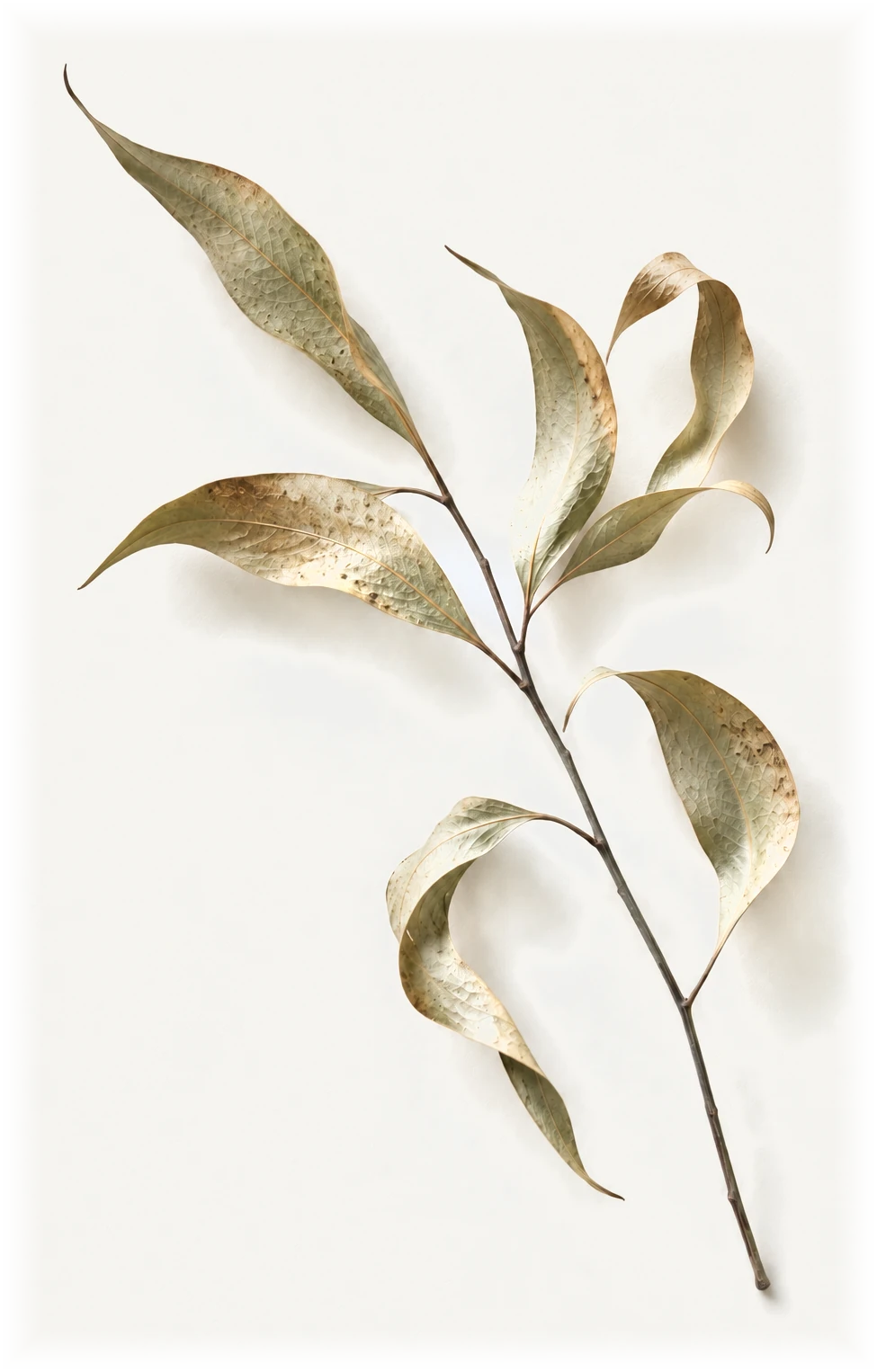 Branche d'eucalyptus séchée